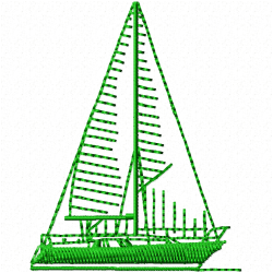 Boats Embroidery Design 3 Boats Embroidery Design 3